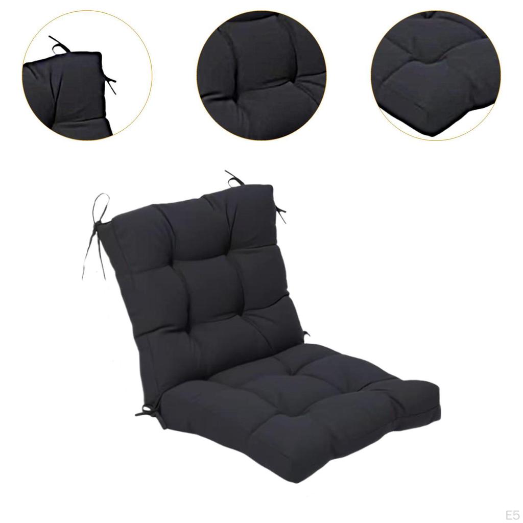 Chair Cushion Pad Lightweight Solid Color High Back Seat Rocking for Kitchen Indoor