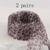 Organza Shoelaces, 1 Pairs and 2 Pairs Fashionable Satin Ribbon Shoelaces, Leopard Print Pattern Ribbon Yarn Lace Shoelaces