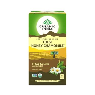 Tea with Tulsi, Honey and Chamomile (25 Packs, 1.74 G), Tulsi Honey Chamomile Organic India