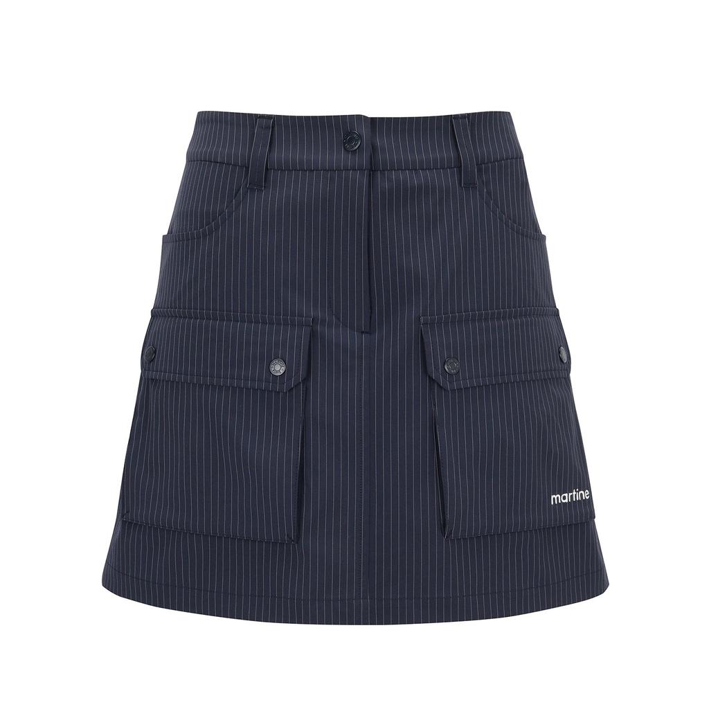 MARTINE GOLF Out Pocket Stripe Pattern Culotte_Navy