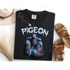 Pigeon Heavy Metal T Shirt Vintage 80s Rock Bird Lover Vintage Washed Comfortable Stretched Top For Everyday Wear Streetwear