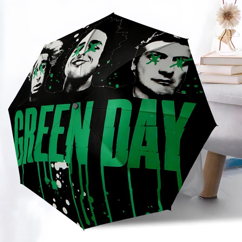 1pc Green Day Automatic Open/Close Umbrella Folding Umbrella, Portable Compact Travel Umbrella, Birthday/Christmas Gift for Men & Women L1110y20