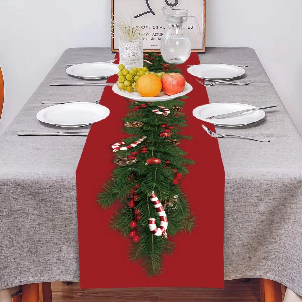 Christmas Table Runner Merry Christmas Decoration for Home Table 2026 Xmas Ornament Navidad Notal Noel Happy New Year Gifts 2026