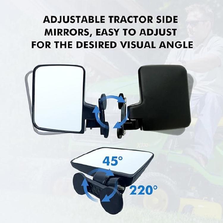 Adjustable Rearview Mirror Golf Cart Replacement Side Mirrors with Screws Gasket Magnetic Side Mirrors Easy Installation