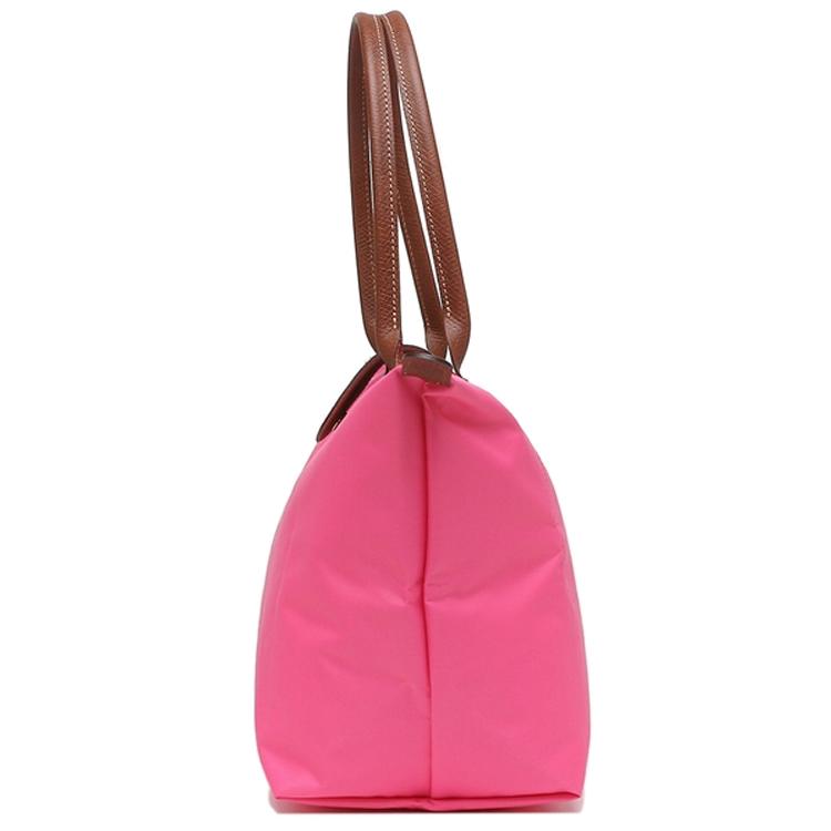 Longchamp Le Pliage 28 Knoop Ritssluiting Lange Handgreep Leer Knoopvormige Schouder Tote Tas Kleine Dames Handtassen Roze 2605089P73