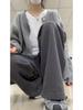 2024 Autumn Women's Off-White American-Style Wide-Leg Cuffed Joggers