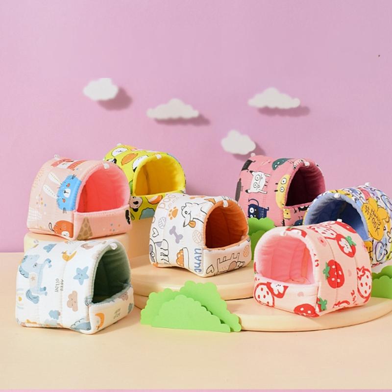 Hamster Habitat Shelter Rabbits Toy Soft Bed House for Hamster for Guinea Pigs, Gerbils Molar Toy Bed