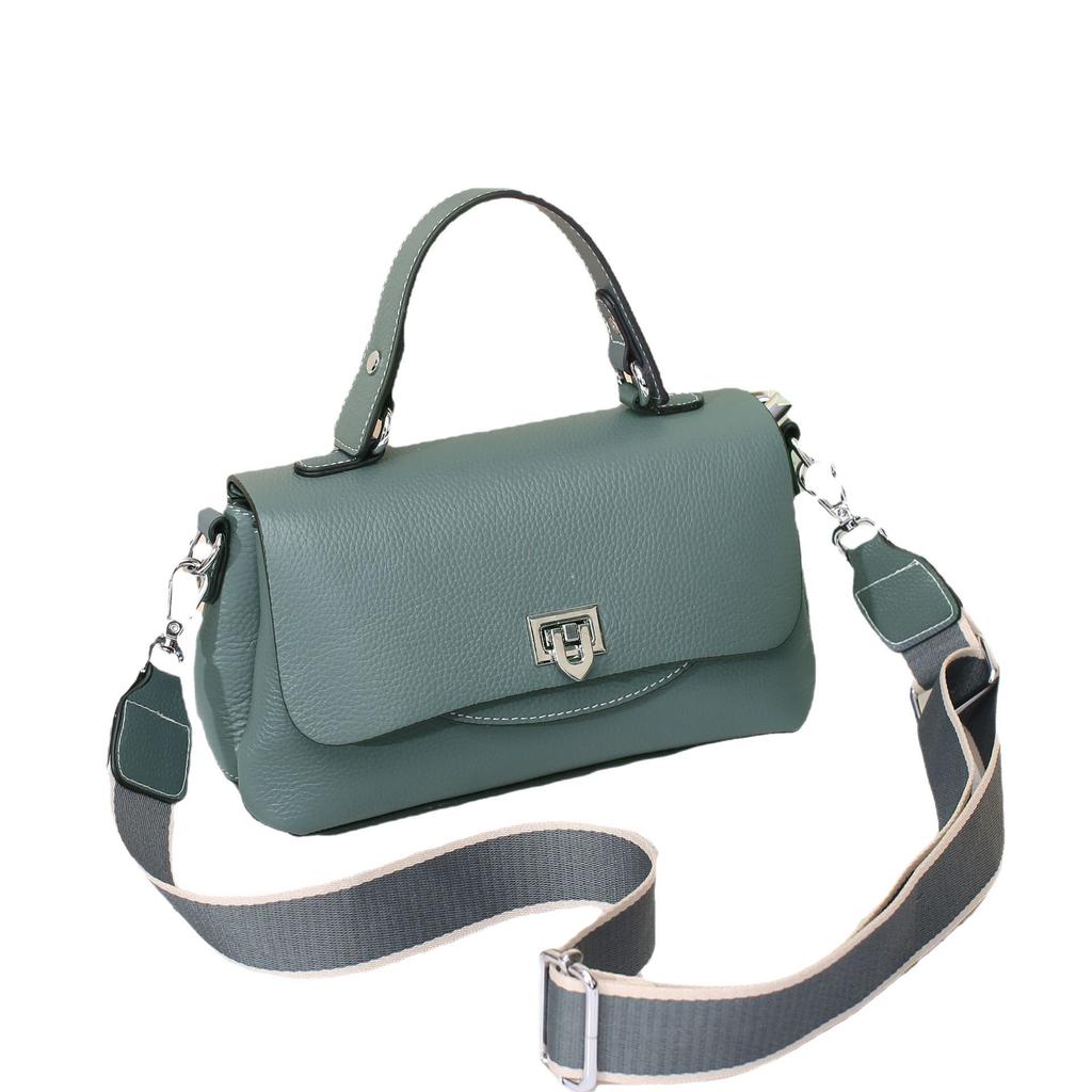 Cowhide Women's Bag Single Shoulder Crossbody Women's Bag Cute Fashion Shell Bag Multi-compartment Double Shoulder Strap