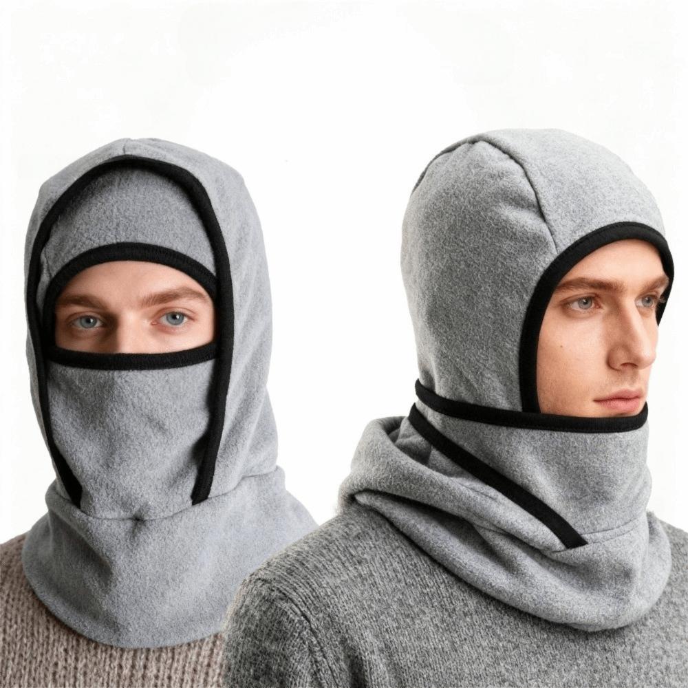 Fleece Warm Hat Mask Double Layer Ear Protection Hat Winter Warm Hat Ski Windproof Cap Women Men