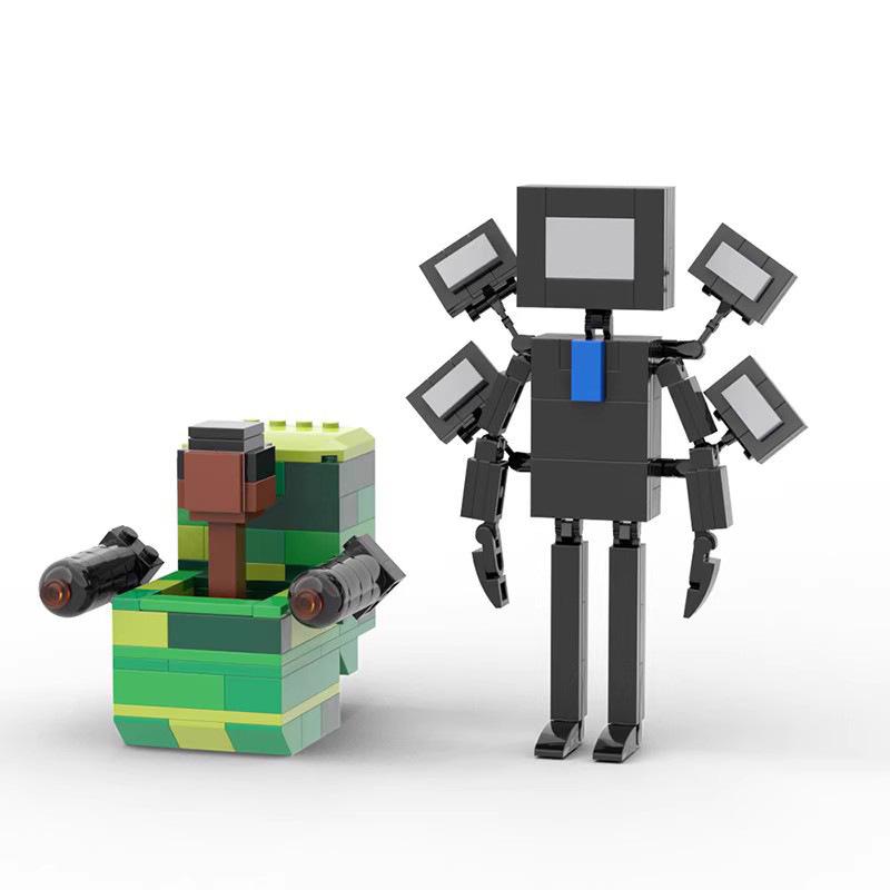 Building Blocks Creative Toilet Man Monitoring Titan TV Figure Assembled Toy Model