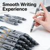 13-30Pcs 0.5mm Fine Point Retractable Gel Pens, Black Ink, Soft Anti-Slip Grip, Smooth Writing, Office & School Stationery Set