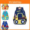 Cute Cartoon Excavator School Backpack For Kids Aged 3 To 6 Years Comfortable Dual Shoulder Design For Everyday Use
