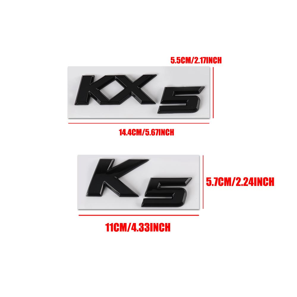 New Auto Exterior K3 K5 K4 KX5 Emblem Fender Rear Trunk Body Badge Sticker For Kia Forte Ceed Cerato RIO 2 3 4 Picanto Sportage HR8