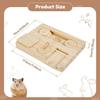 Guinea Pig Foraging Toys 6 In 1 Wooden Hamster Enrichment Interactive Foraging Puzzle Treat Dispenser Game Mental Stimulation Chew Toys for Small