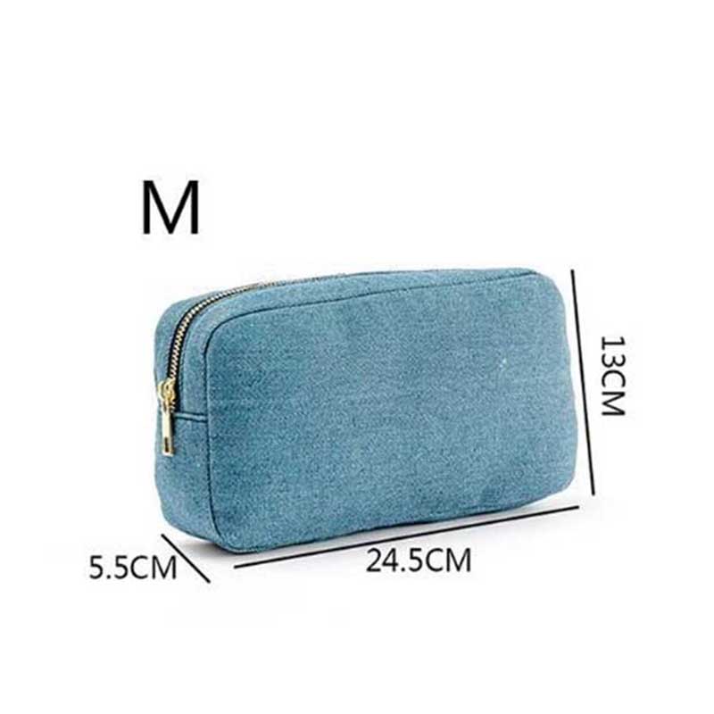 4Size Denim Cosmetic Bag Travel storage Bag Toiletry Pouch Men and Women Storage Beauty Box Outdoor Wash Party Gift Organizer
