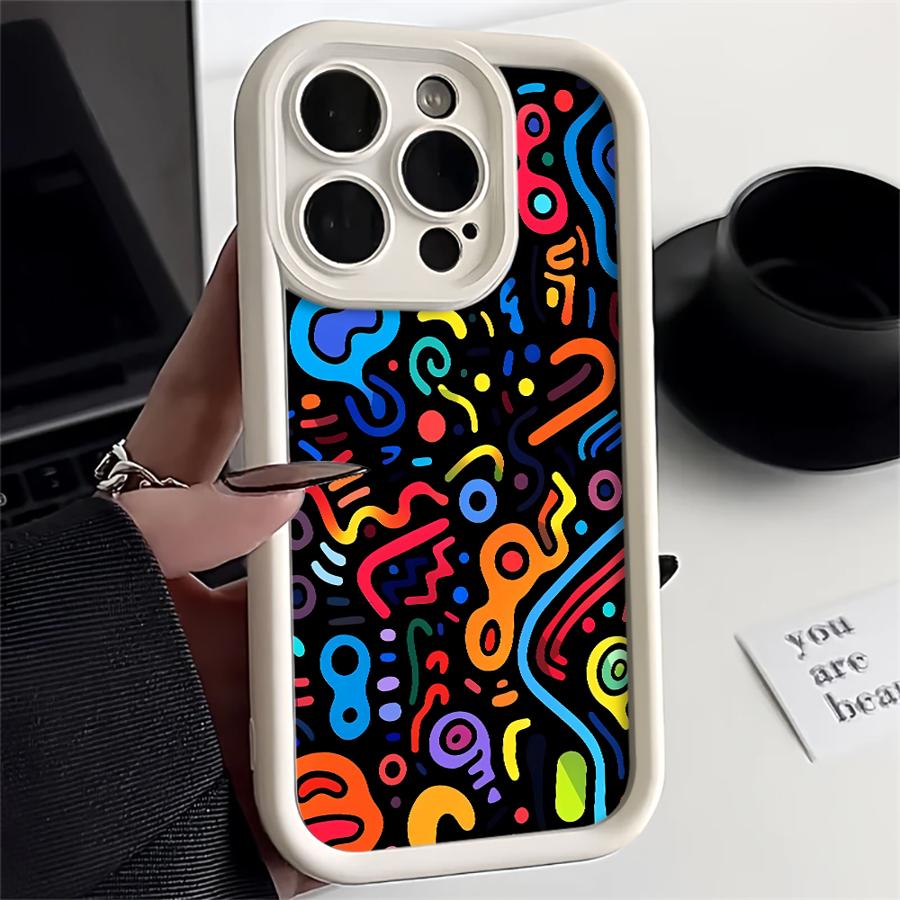 Phone Cover Case for iPhone 17 Pro Max 13 16 11 14 12 Pro 15 Plus 17e Air Colorful Pattern