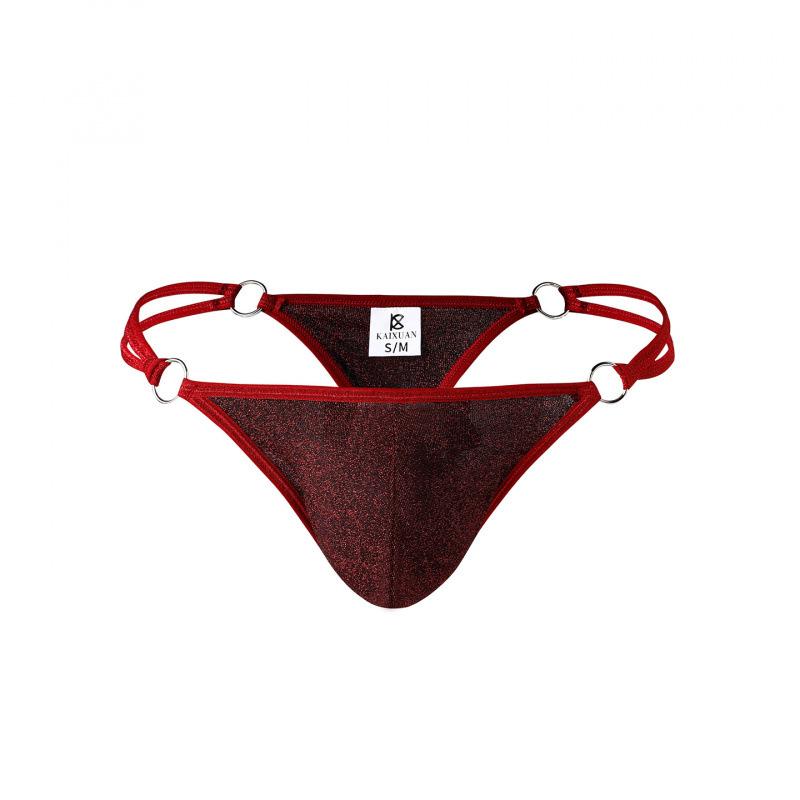 Men's Summer Stereo Bag U-shaped Design Ice Silk Breathable Thong Underwear