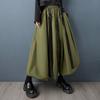 DIMANAF 2025 Plus Size Autumn Winter Women Long Skirts Elastic Waist Trousers Oversize Fashion Lady Clothing