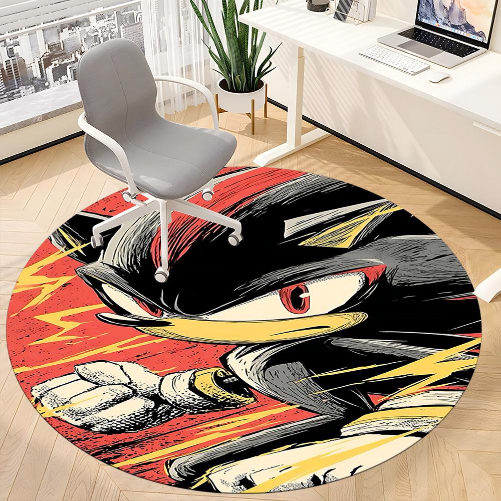 1PC Speed Sonic Office Round Area Rug, Indoor Mat Suitable For Office, Under Office Chairs Bedroom Living Room Home Decor DT1212088