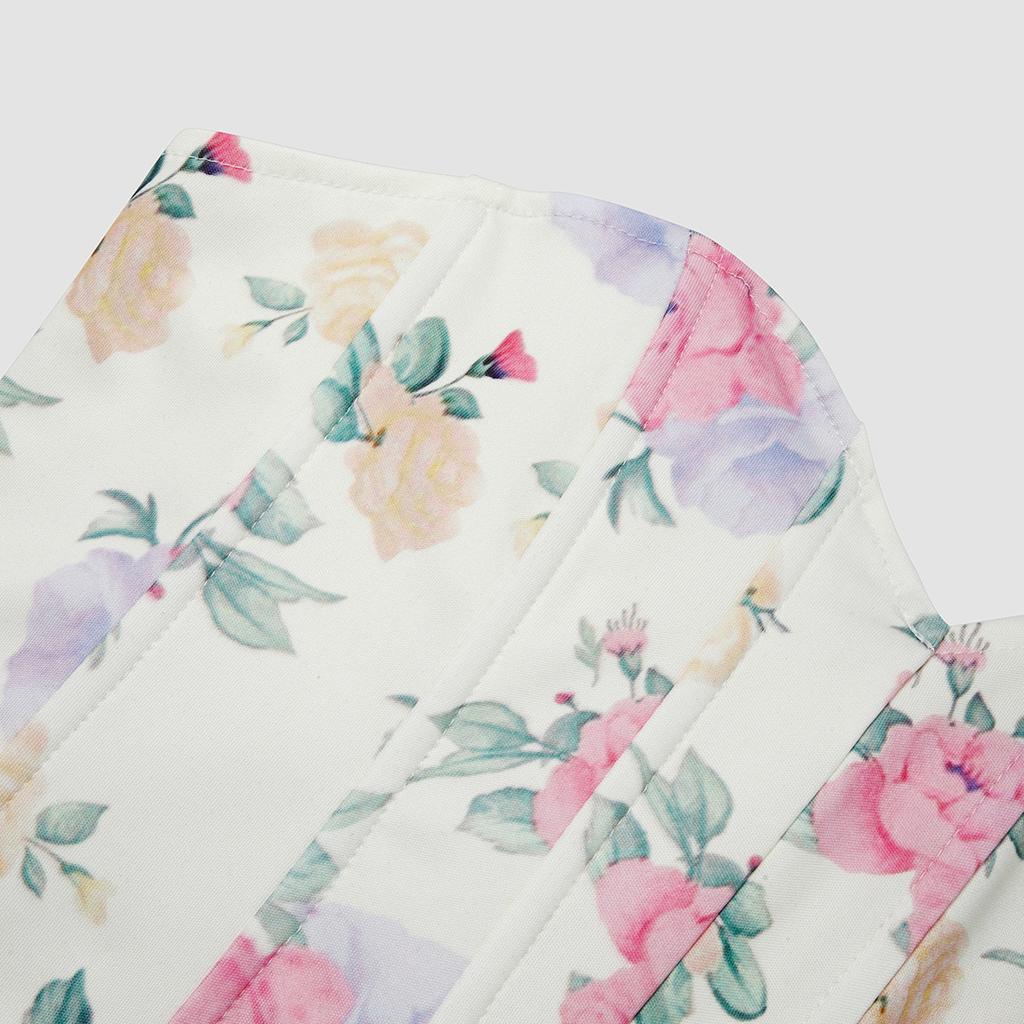 Women's Sexy Hottie Low Cut Backless Floral Wrap Diamond Fishbone Waist Tie Small Tank Top