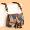 Color Block Geometric Mini Crossbody Bag Casual Lightweight Travel Shoulder Bag