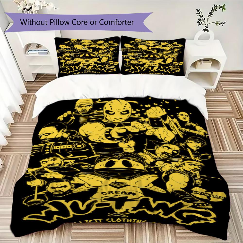 WU TANG Pattern Bedding uilt Set uilt Cover Pillowcase Home Decoration Birthday Gift (1 * duvet cover + 2 * pillowcase  without core)102