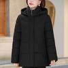 Plus Size XL-5XL Middle Age Woman Coats Winter Short Parkas Hooded Embroidery Casual Thick Warm Outerwears Women's Jackets