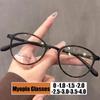 Fashion Vintage Women Myopia Glasses Ladies Anti-blue Light Minus Diopter Eyewear Trendy HD Lens Short Sight Eyeglasses 0 To-4.0