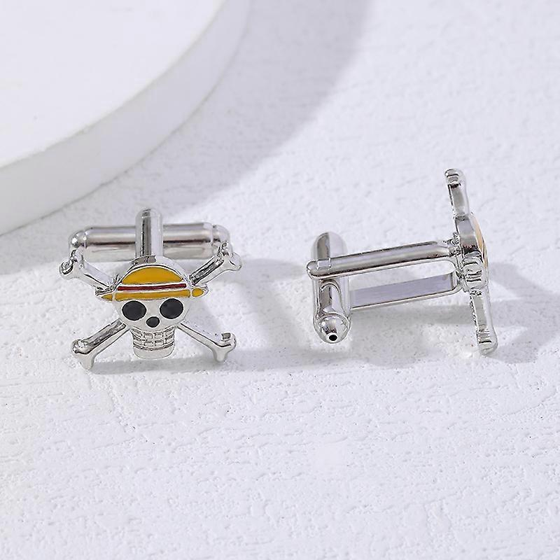 New One Piece Cufflinks with Skull Design, French Style, Cufflinks, Source Alloy
