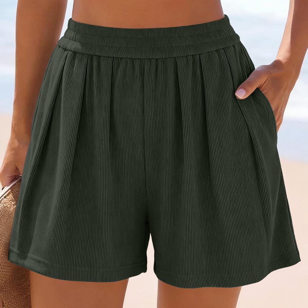 Women's Color Sports Casual Loose And Fashionable Pocket Shorts