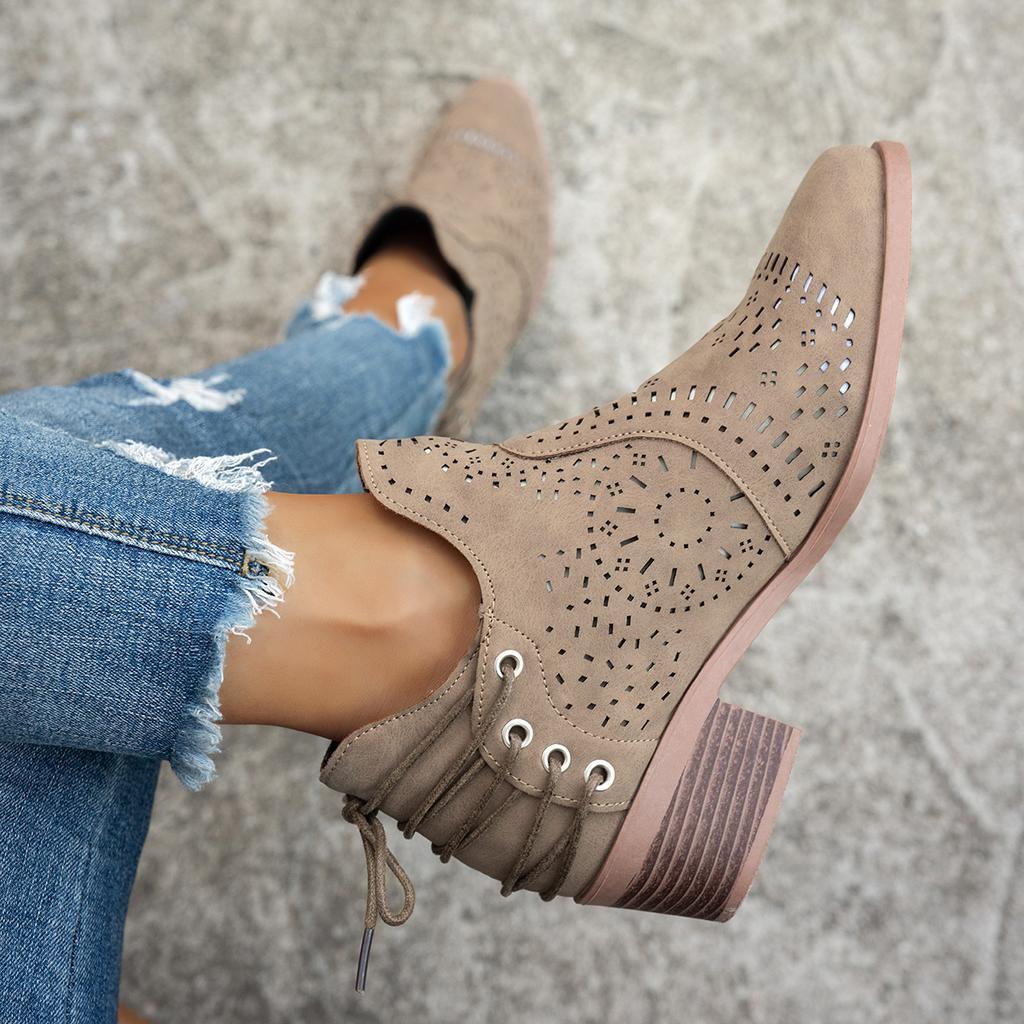 Fashion Women Wedges Ankle Boots New Summer Luxury Open Toe High Heels Shoes for Women Platform Hollow Out Casual Boots Zapatos De Mujer