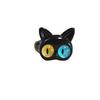 "Funny Black Cat Cartoon Ring - Big Eyes, Cute Gift for Girlfriends & Couples"