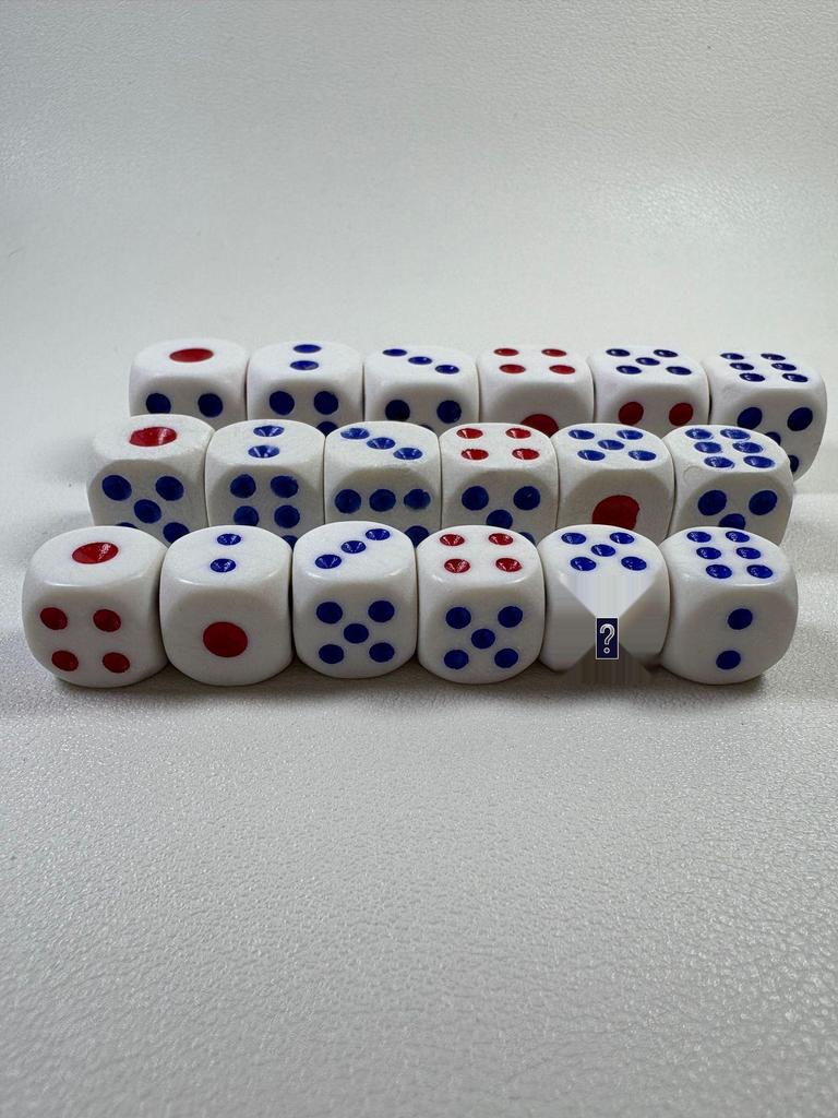 Multicolor Dots Disposable Small Dice for Parties and Bars