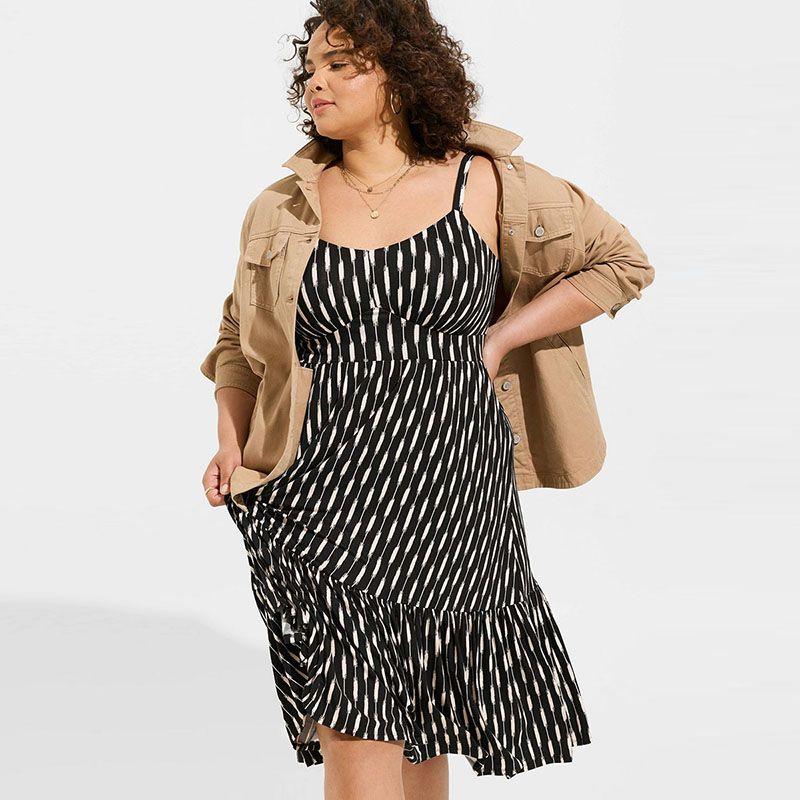 

Export Single Plus Size Women s Clothing 100.00kg Chubby Girl High Waist Slim Looking Abdomen-Control Black Printing Slip Dress Long Dress 314 Black 1