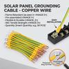 100 PCS BVR Yellow-Green Solar Photovoltaic Grounding Wire Terminals 10/12/14 AWG Copper PV Cabinet Bridge Leakage Earth Cable