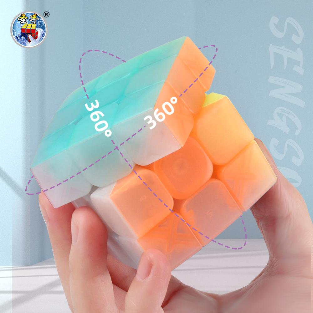 Sengso Jelly Color Cute Cube 2X2 3X3 4X4 5X5 Magic Cubo Profession Puzzle High Quality Kid'S Fidget Toys