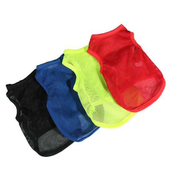 Hunde-Shirt, einfarbig, atmungsaktiv, Netzstoff, schnelltrocknend, Welpen-T-Shirt für den Sommer