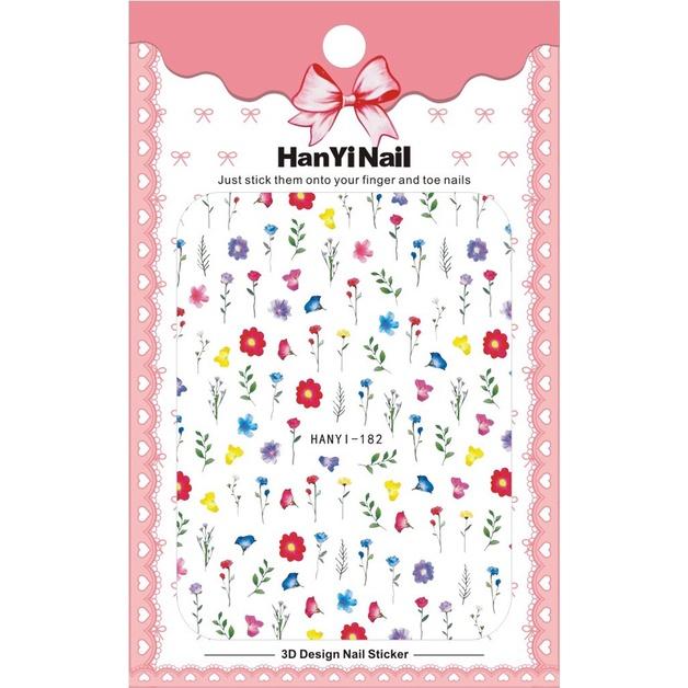 Retro Vintage Flower Thin Self-Adhesive Nail Stickers Decals Nail Design Nail Art Decoration