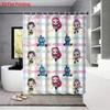 1pc K-Pop Demon Hunters Print Waterproof Shower Bathroom Partition Privacy Hanging Curtain with 12 Hooks Easy Installation