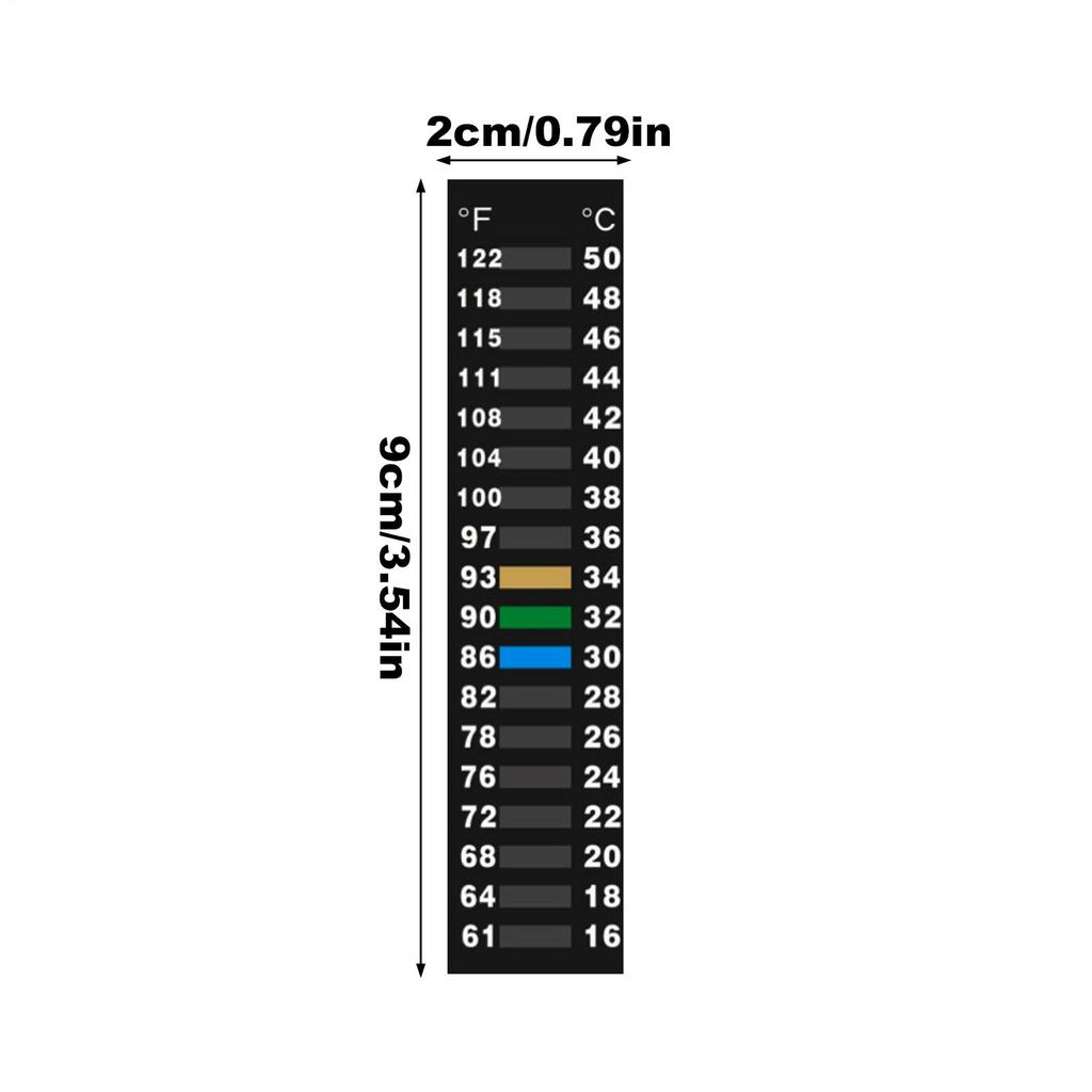 Temperature Strips LCD Environmental Sensor Sticker Temperature Monitoring Strip for Aquarium Refrigerator Freezer Fermenting