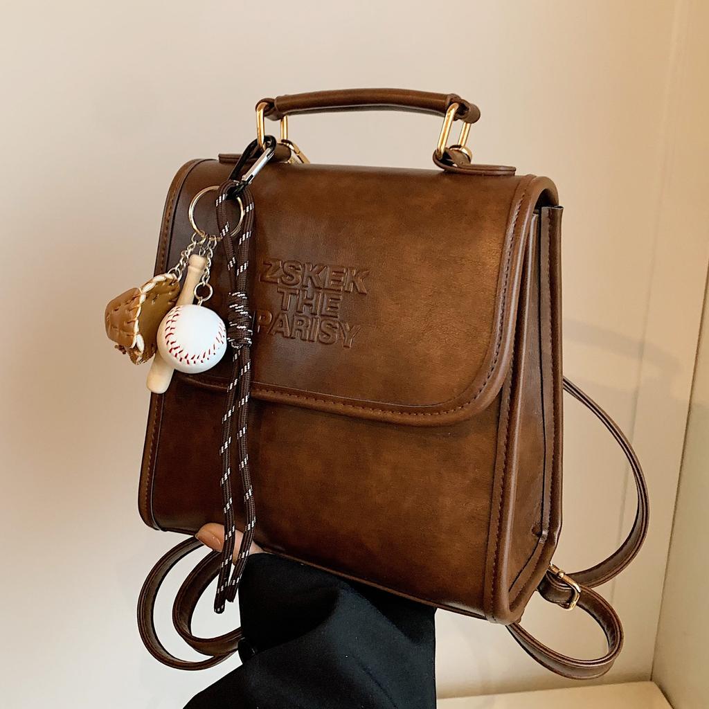 Casual Retro Large Capacity Women'S Backpack Popular Foreign Style Backpack Messenger Bag Student Schoolbag