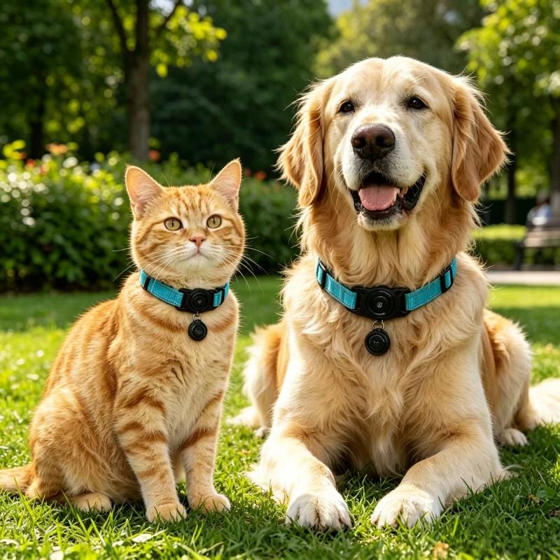 Apple Find My Certified Dog Cat Collar Tracker Anti Lost IP68 Waterproof Reflective Nylon S M L Black Blue Red Teal