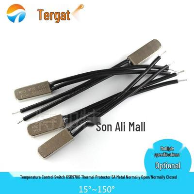 KSD9700 Protezione Termica 5A Interruttore Termico Metallico, Normalmente Aperto/Chiuso, 15°C–155°C