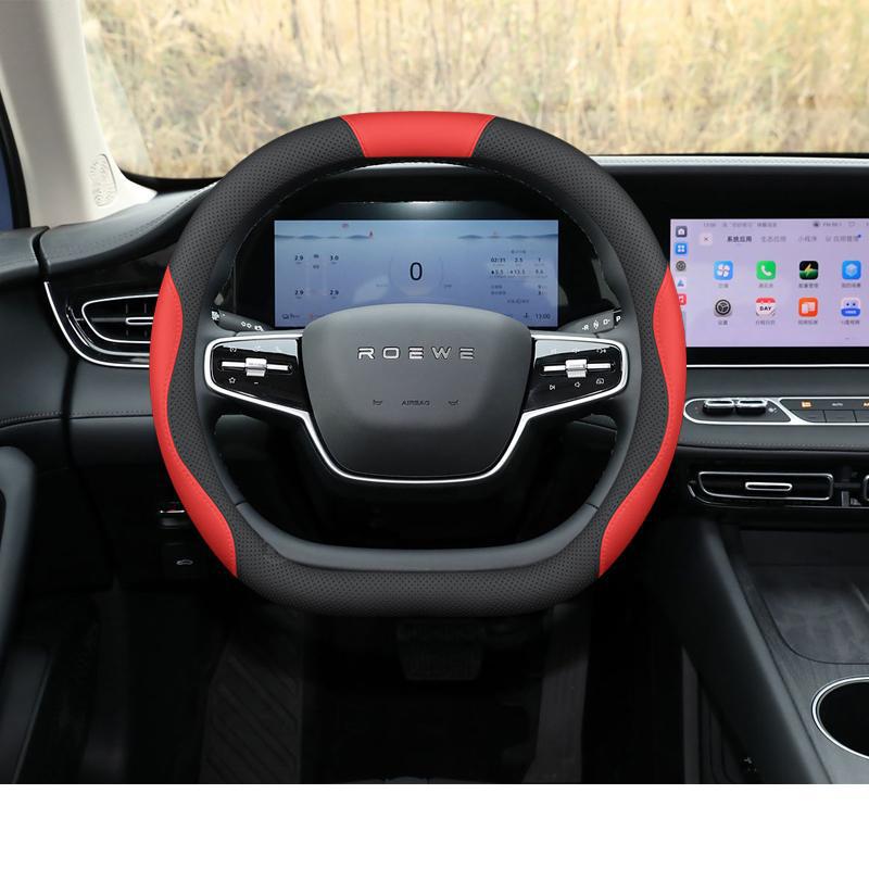 Roewe D7 Steering Wheel Cover: Non-slip, Odorless, No-sew Leather for Interior Upgrade Default