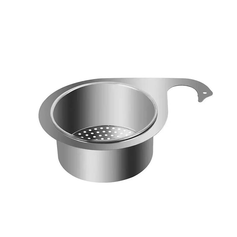 1Pcs Stainless Steel Kitchen Sink Filter Kitchen Garbage Food Residue Dishsink Filter With Handle Metal Sink Strainer