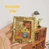 1:12 Scale Dollhouse Miniature Oil Painting Vintage Character Landscape Picture Mini Photo Frame Dollhouse Wall Mural Ornaments
