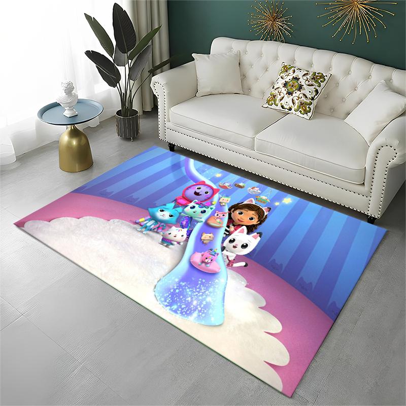 Cartoon Gabby Dollhouse Girl Carpet Rug for Playroom Bedroom Living Room Sofa Home Decor,kid Area Rug Non-slip Floor Mat Gift