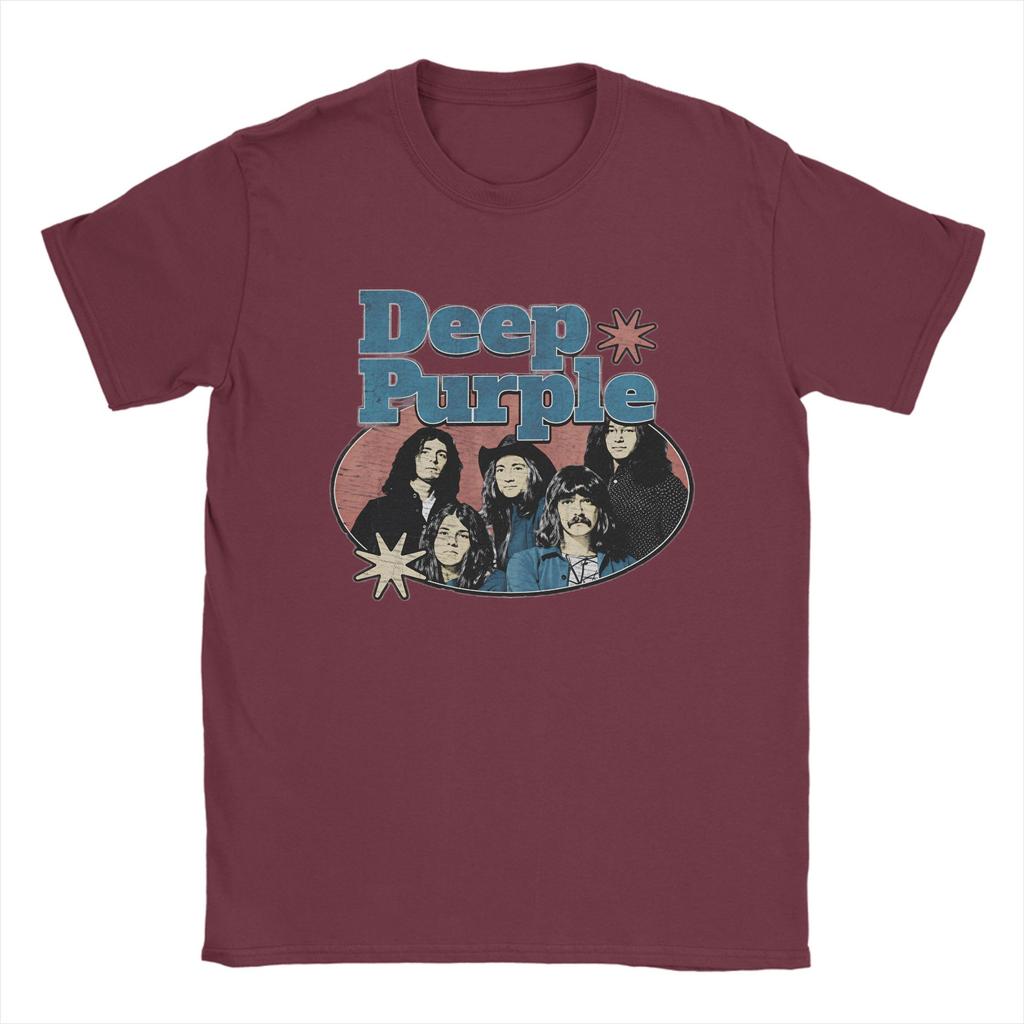 Band Deep Purple Art T Shirt Summer Pure Cotton TShirts For Adult Harajuku Casual Tshirt ShortSleeved Vintage Clothes