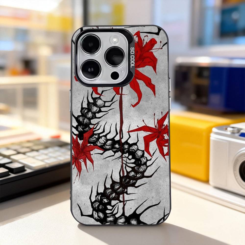 Ghoul Spider L-Lily Tokyo For iPhone 17,16,15,14,13,12,11,Pro,Max,Plus,E,Air,Mini Anti Fall Black Matte Hard Bumper Phone Case