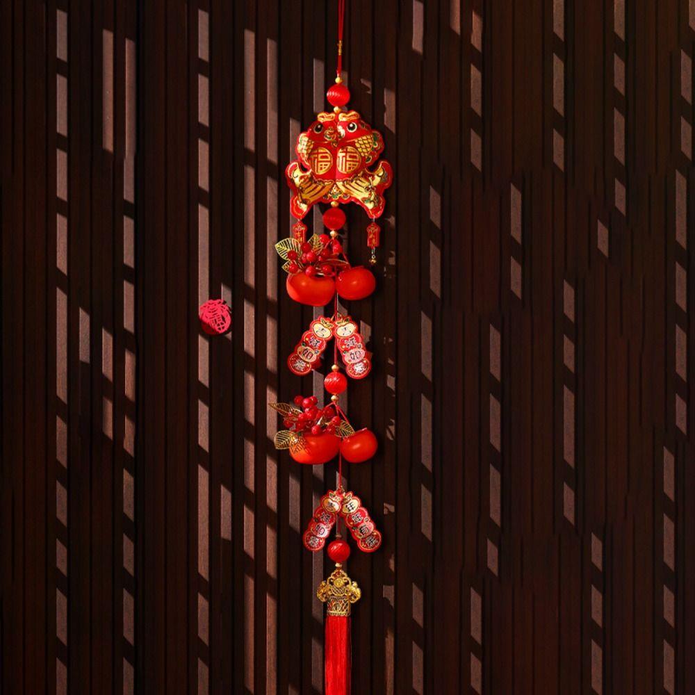 Chinese Style New Years Decoration Red Traditional Spring Festival Door Decoration Good Luck Persimmon